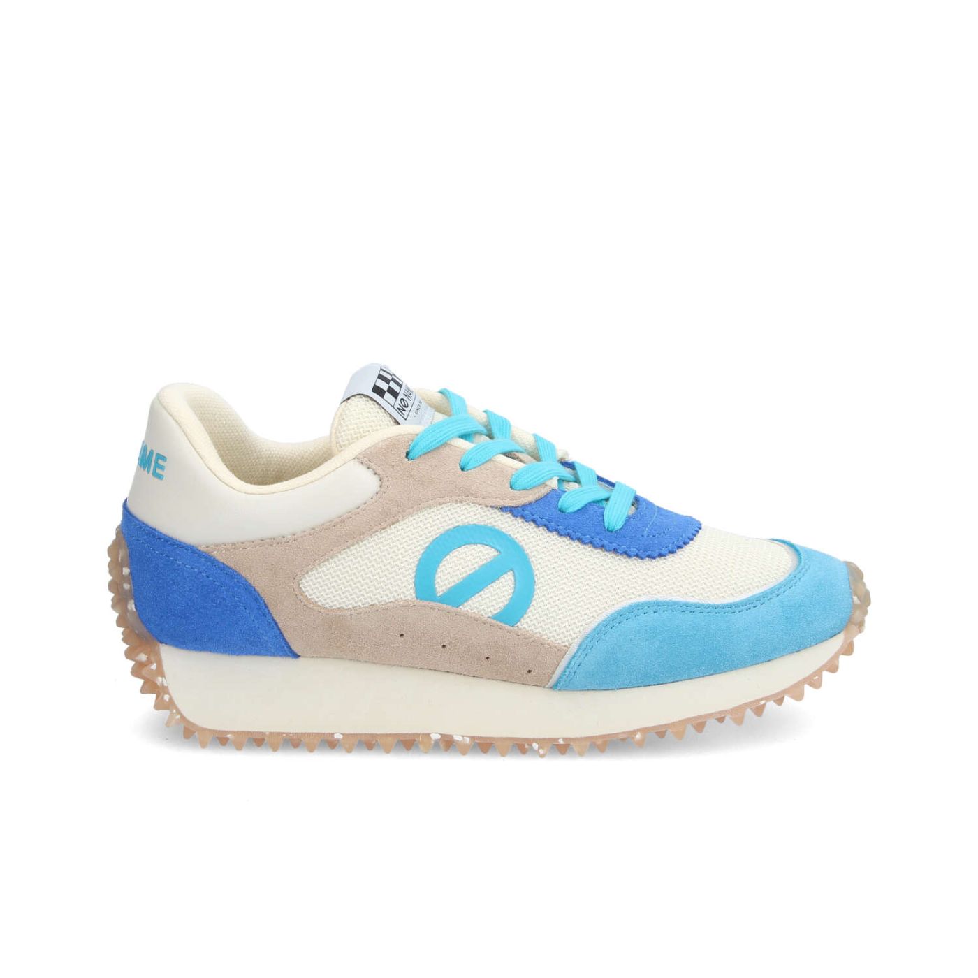 PUNKY JOGGER W - KNIT/SUEDE/SUED - OFF WHITE/BLUE